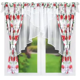 komplet-zaslon-w-czerwone-kwiatki-z-firana-400x155cm-scarlett