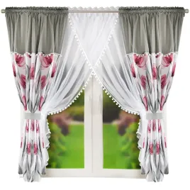 komplet-zaslon-w-rozowe-tulipany-z-firana-zdobiony-pomponami-400x155cm-niv