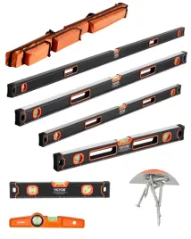 zestaw-6-poziomnic-vevor-aluminiowych-magnetycznych-25-200-cm-precyzyjny
