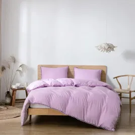 komplet-liliowej-poscieli-z-pomponami-200x220cm-lila-pomponella