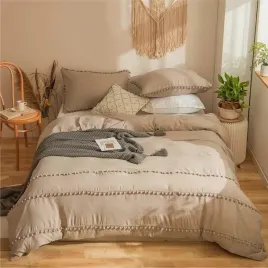 komplet-poscieli-orzechowej-pompony-200x220cm-nutty-pomponita