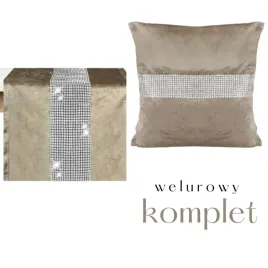 komplet-welurowy-z-cyrkoniami-bezowy-bieznik-alessio-poszewka-jane