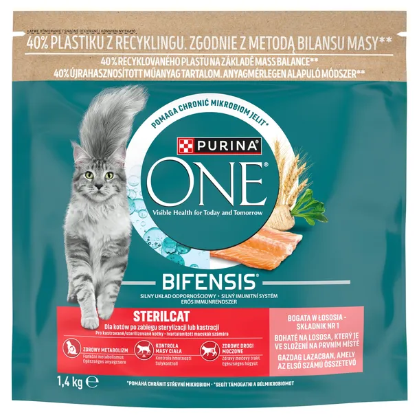 Purina One Bifensis Sterilcat 1,4kg Sucha Karma Dla Kota z Łososiem