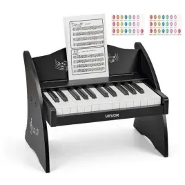 klaviatura-dziecieca-vevor-25-klawiszy-cyfrowe-pianino-drewniane-czarne