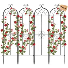 kratka-vevor-152x40-5-cm-zestaw-4-szt-metalowa-podpora-do-pnaczy-ogrodowa