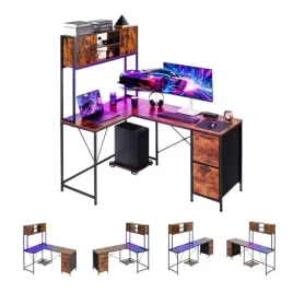 biurko-gamingowe-vevor-l-narozne-158cm-led-rgb-gniazdko-szuflady-mocne