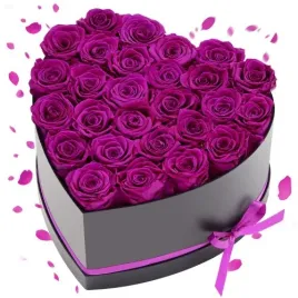 vevor-27x-wieczne-roze-w-pudlku-serce-ciemnofioletowe-bukiet-konserwowy-na