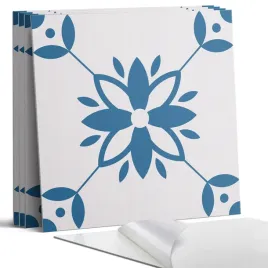 kafelki-winylowe-z-nadrukiem-kwiatowy-motyw-z-zielonymi-liscmi-4-x-50x50-cm