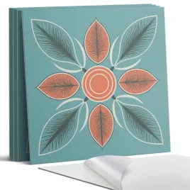 kafelki-winylowe-scienne-kwiatowy-motyw-z-zielonymi-liscmi-4-x-50x50-cm
