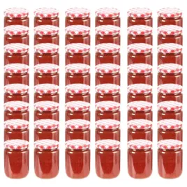 vidaxl-szklane-sloiki-na-dzem-bialo-czerwone-pokrywki-48-szt-230-ml