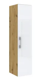 slupek-lazienkowy-wiszacy-luna-1d-40-cm-dab-artisan-z-bialymi-drzwiami