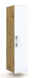 slupek-lazienkowy-wiszacy-luna-1d-30-cm-dab-artisan-z-bialymi-drzwiami
