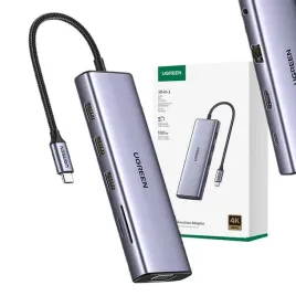 hub-usb-c-ugreen-revdok-cm498-10-portowy-pd-100w-hdmi-vga-rj45