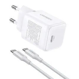 ladowarka-sieciowa-ugreen-x513-gan-usb-c-30w-kabel-usb-c-1m-biala