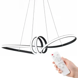 lampa-czarna-wstega-led-pilot-nowoczesna-zyrandol-sufitowa