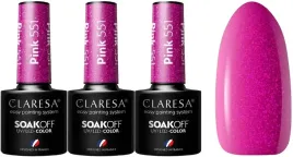 3-x-claresa-lakier-hybrydowy-pink-551-5g-malinowy-odcien-brokatowe-drobinki