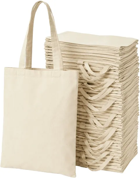 50-pak Eko Torba na Zakupy Bawełniana Shopper Gładka 38x42cm 145g Ecru