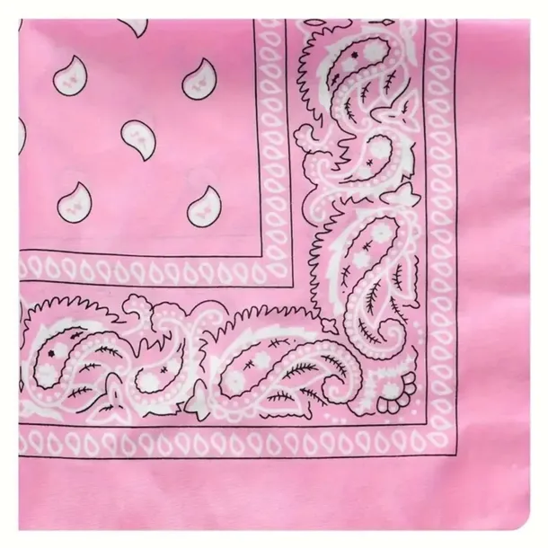 BANDAMKA CHUSTA BANDANA CHUSTKA NA GŁOWĘ SZYJĘ WŁOSY APASZKA BANDAMA RÓŻOWA