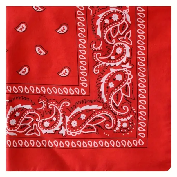 BANDAMKA CHUSTA BANDANA CHUSTKA NA GŁOWĘ SZYJĘ WŁOSY APASZKA BANDAMA CZERWO