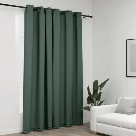 vidaxl-zaslona-stylizowana-na-lniana-przelotki-zielona-290x245-cm
