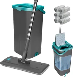 masthome-zestaw-mop-plaski-do-mycia-z-wiadrem-szary