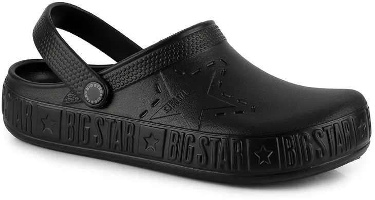 Męskie klapki chodaki BIG STAR lekkie ogrodowe plażowe piankowe czarne 44