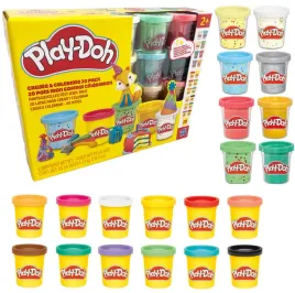 play-doh-ciastolina-zestaw-20-tub-rozne-kolory-mix-modelina-dzieci-prezent