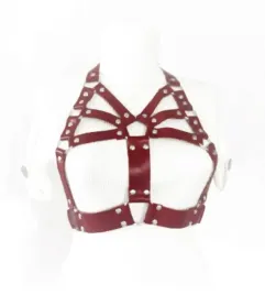 skorzana-uprzaz-harness-choker-biustonosz-ekoskora