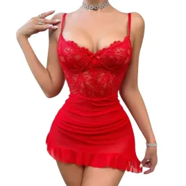 kuszaca-czerwona-koszulka-nocna-babydoll-z-koronka-l