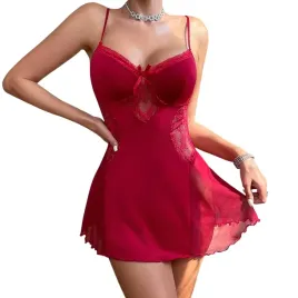 sexy-czerwona-haleczka-koszulka-z-koronka-l