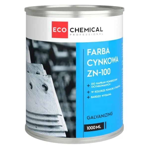 FARBA CYNKOWA SPECJALISTYCZNY CYNK OCYNK W PUSZCE ZN100 ECOCHEMICAL 1000mL