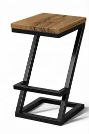 hoker-metalowy-loft-industrial-65-cm-loft-stabilny-czarny-dab-wotan-sonoma