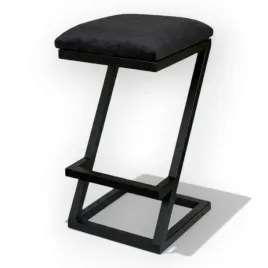 hoker-barowy-loftowy-z-metalowe-nogi-wysokie-65-cm-welur-czarny-romb