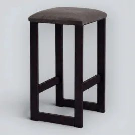 stylowy-hoker-64-cm-czarny-welur-ciemno-szary-karo-taboret-metalowy