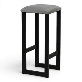 hoker-taboret-h75-cm-loftowy-szare-karo-tapicerowany-metalowy-drewniany