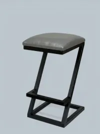 stolek-czarny-hoker-zet-65cm-tapicerka-eko-skora-szara-metalowy-stylowy