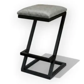 metalowy-hoker-loftowy-styl-taboret-65cm-jasnoszary-welur-najwyzsza-jakosc