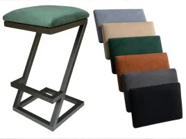 hoker-barowy-kuchenny-czarny-zetka-wysoki-65-cm-rozne-tapicerki-metalowy