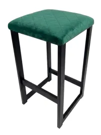 czarny-taboret-na-taras-metalowy-z-siedzisko-welur-zgnita-zielen-35x35x60cm