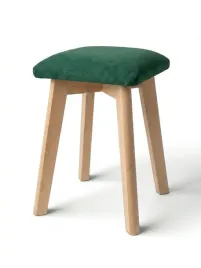 taboret-stolek-krzeslo-tapicerowany-welurowy-zgnita-zielen-miekka-gabka