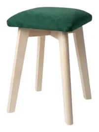 taboret-rustykalny-drewniany-tapicerka-zielony-welur-kuchenny-do-kuchni