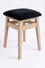 taboret-bukowy-stolek-drewniany-tapicerowany-blat-laminat-kuchenny-30x30x50