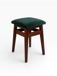 taboret-drewniany-naturalne-drewno-i-welur-zgnita-zielen-kuchenny-h50-cm
