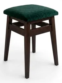 taboret-drewniany-naturalne-drewno-i-welur-tapicerka-zgnita-zielen-h50-cm