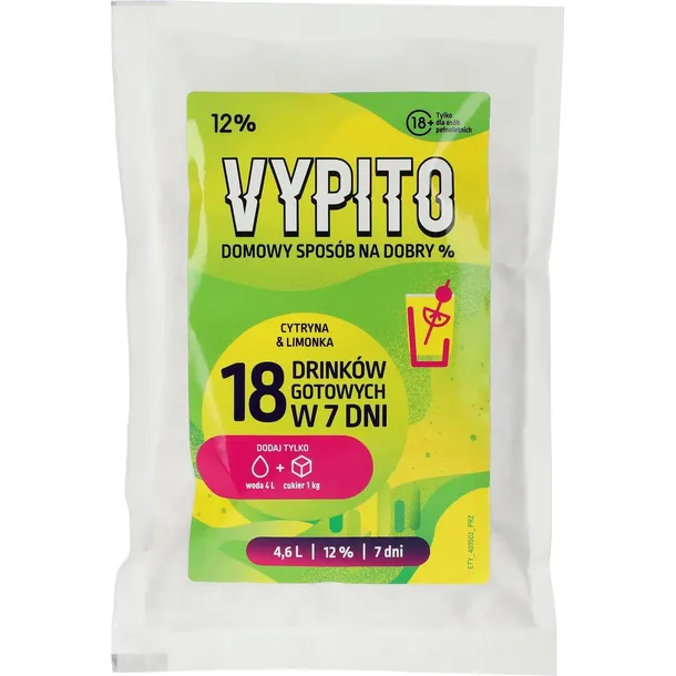 zestaw do wina VYPITO CYTRYNA & LIMONKA 18 drinków 12% 403502