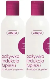 2x-ziaja-odzywka-redukcja-lupiezu-czarna-rzepa-200ml-bez-obciazonych-wlosow