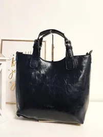 ines-delaure-torebka-shopper-granatowoczarna