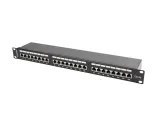 lanberg-patch-panel-24-port-1u-kat-5e-ftp-czarny-stan-nowy-szerokosc-produktu-44-46-cm