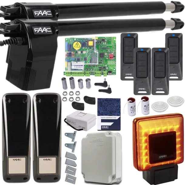 ZESTAW AUTOMATYKI FAAC ALFA 414 4xPILOT LAMPA XLED