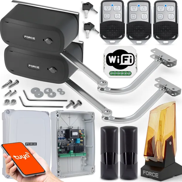 ZESTAW DO BRAMY SKRZYDŁOWEJ FORCE V400 LS DO 8 M 400 KG Z KRAŃCÓWKAMI, WiFI